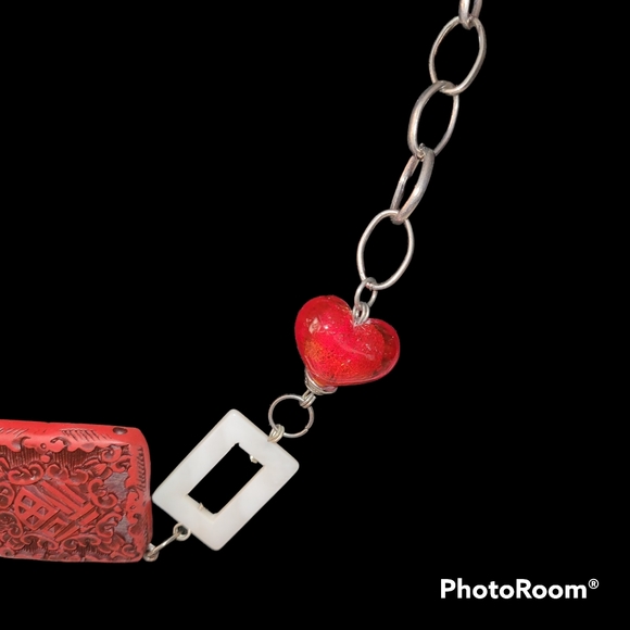 NWT- 36" link Geometric Necklace- slide over - Picture 3 of 4